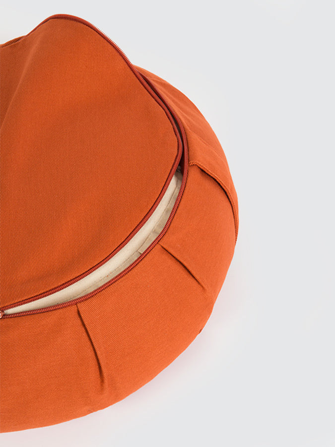 Yoga Studio GOTS Organic Cotton Crescent Lotus Zafu Buckwheat Cushion