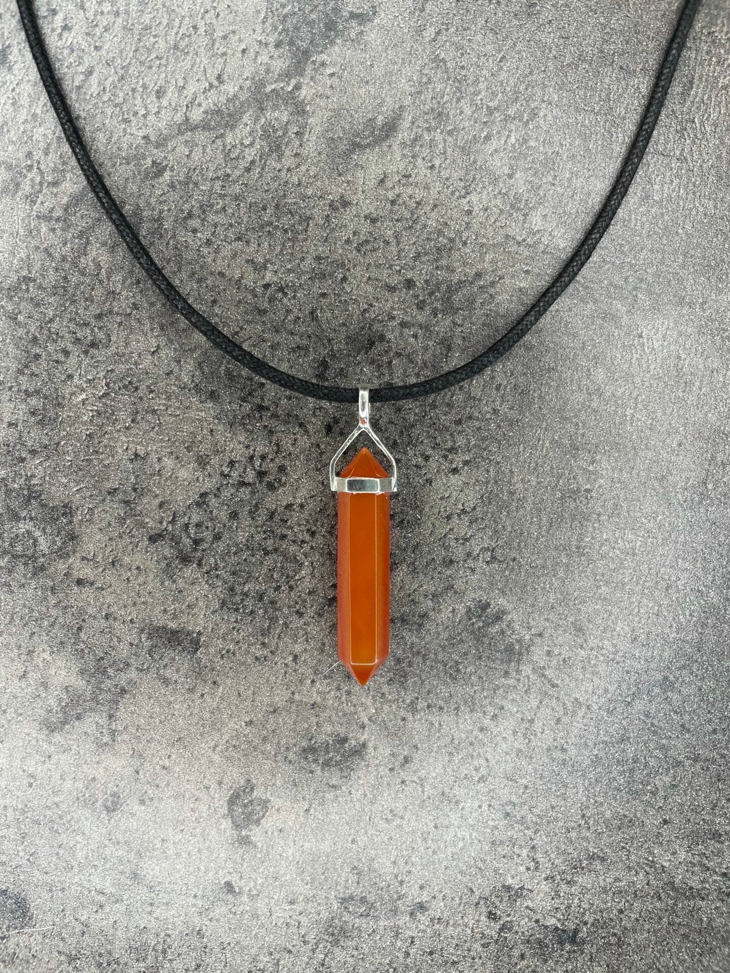 Take action pendant - Carnelian (sterling silver)