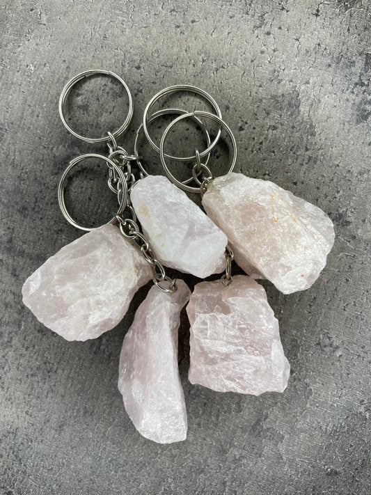 Rose quartz - Keyring - Rough