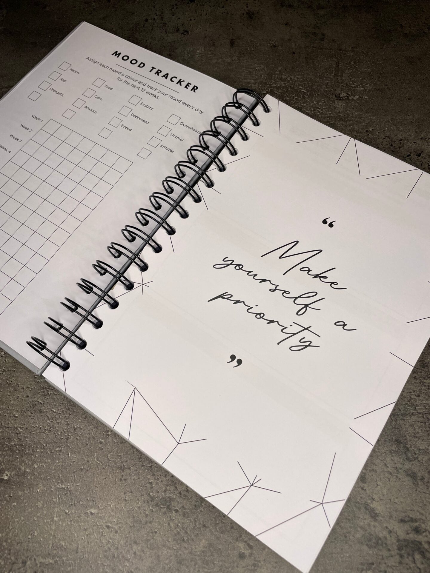 Wellbeing journal - Hardback, A5 (+ FREE CRYSTAL!)