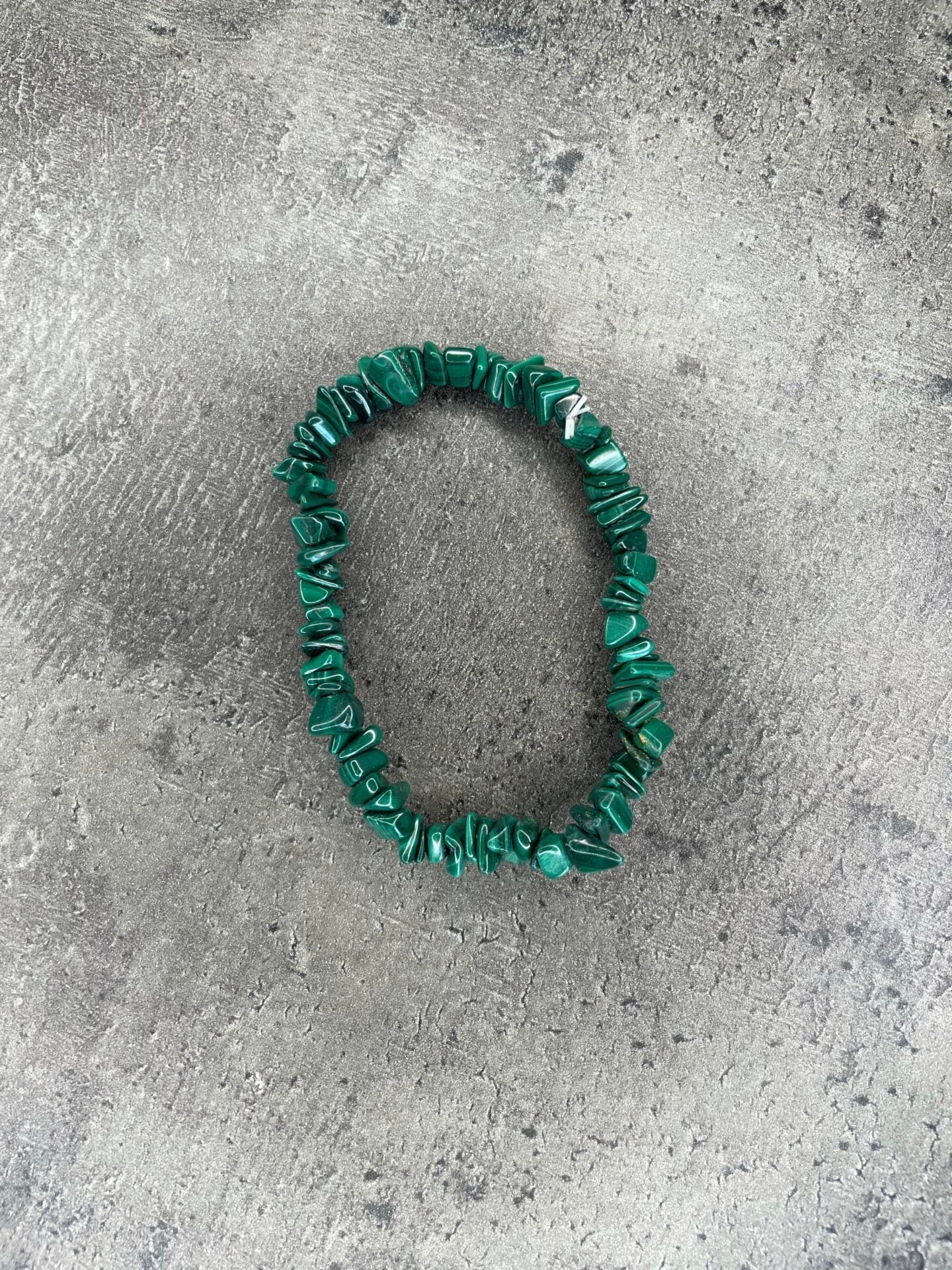 Malachite - Crystal chip bracelet