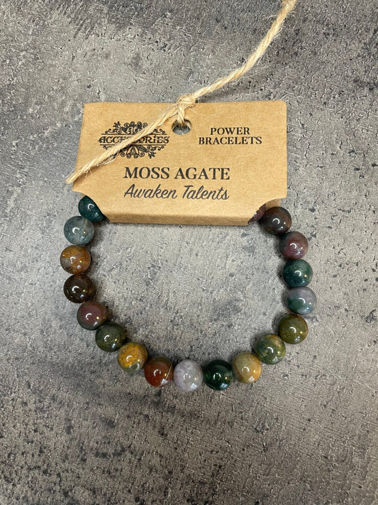 Moss agate - Awaken talents - Power bead bracelet