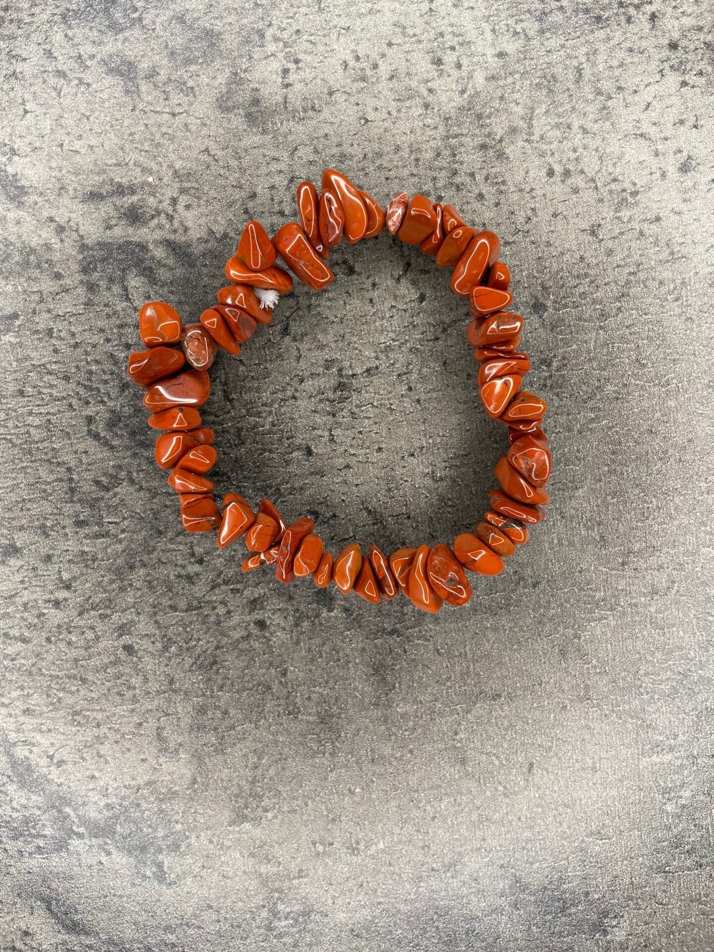 Red jasper - Crystal chip bracelet