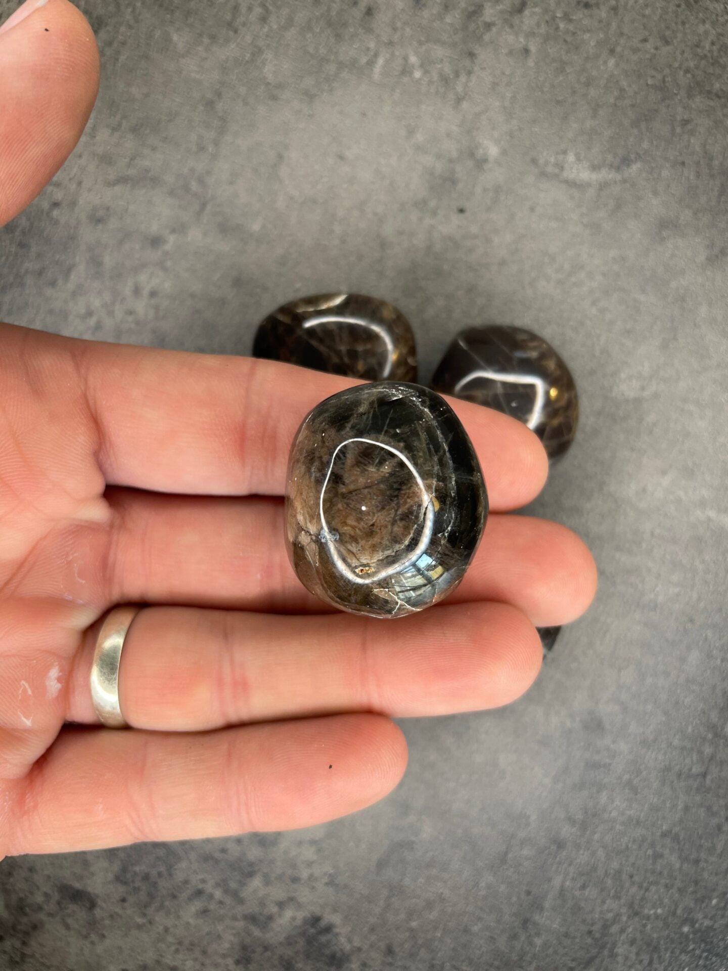 Black moonstone - Tumblestone