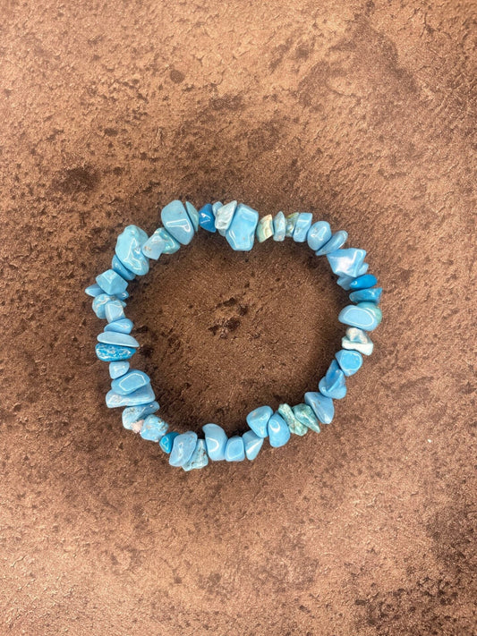Chrysocolla howlite - Crystal chip bracelet