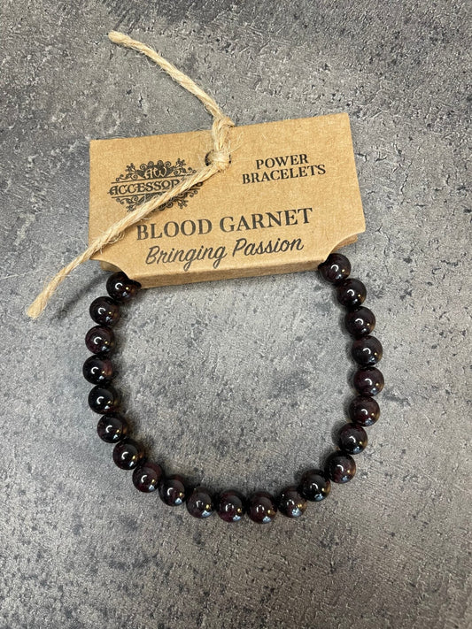 Blood garnet - Bringing passion - Power bead bracelet
