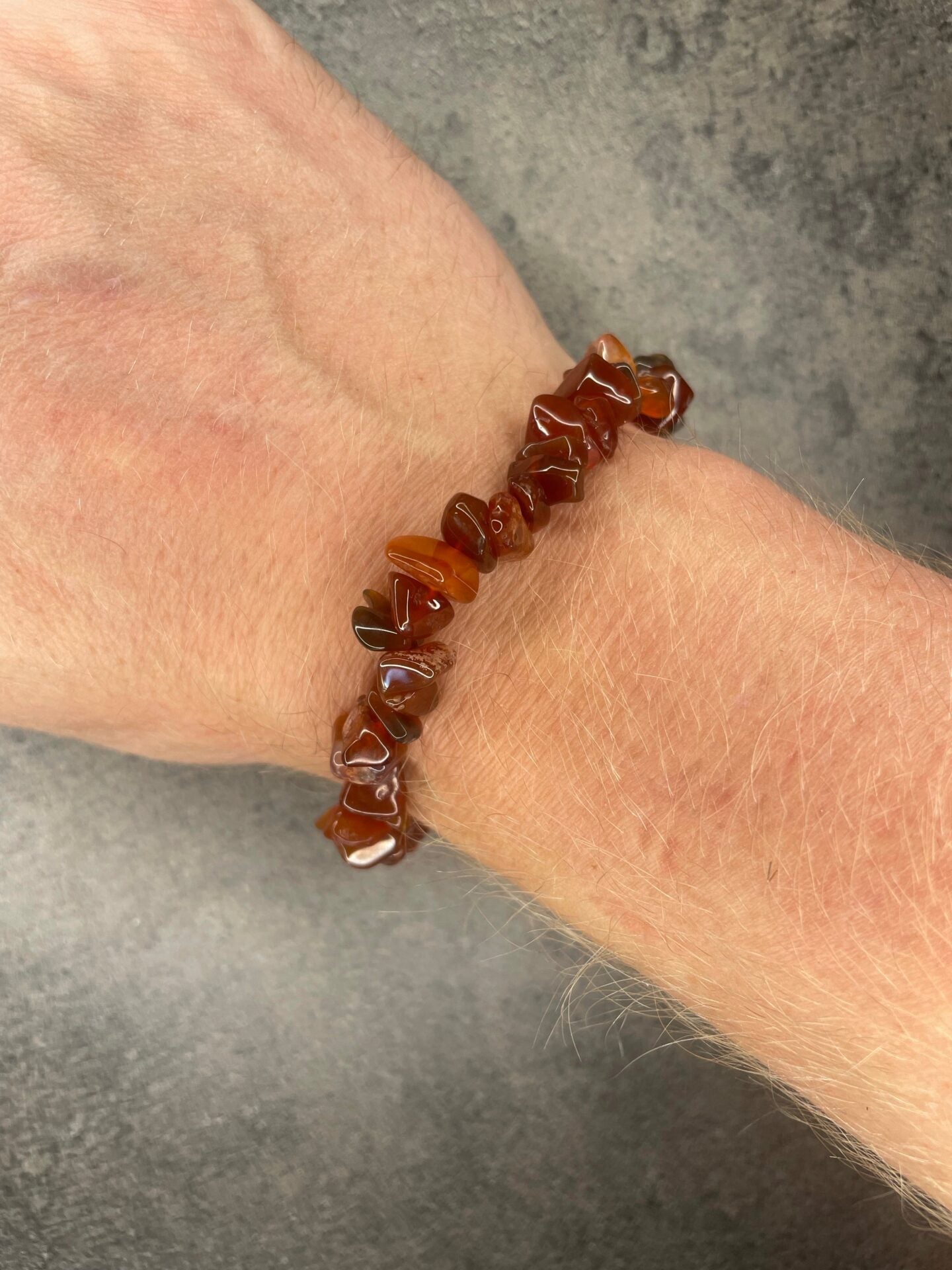 Carnelian - Crystal chip bracelet