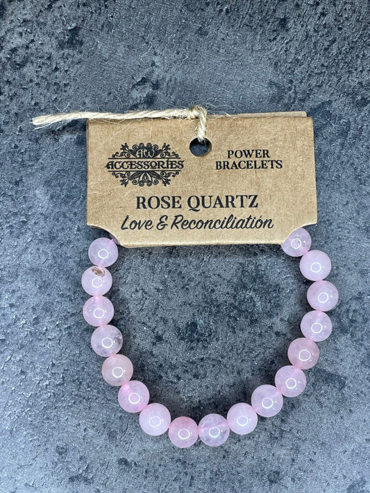 Rose Quartz - Love and reconciliation - Power bead bracelet