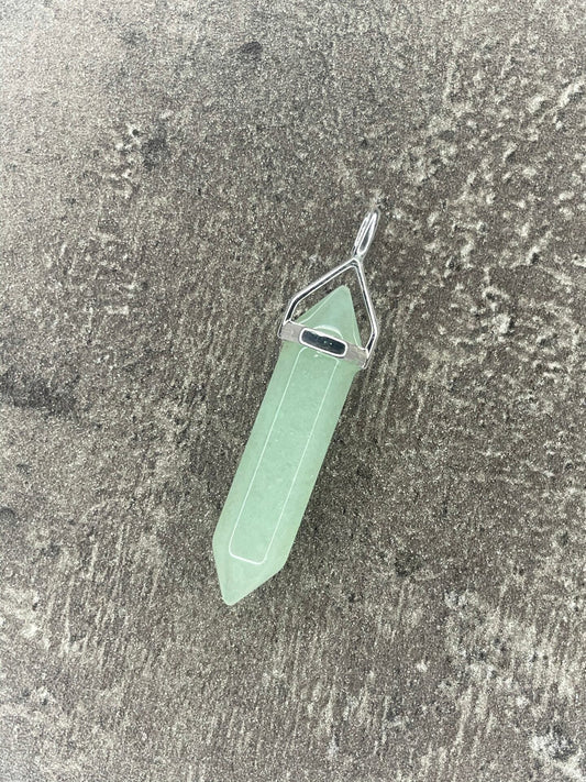 Luck pendant - Green aventurine (sterling silver)