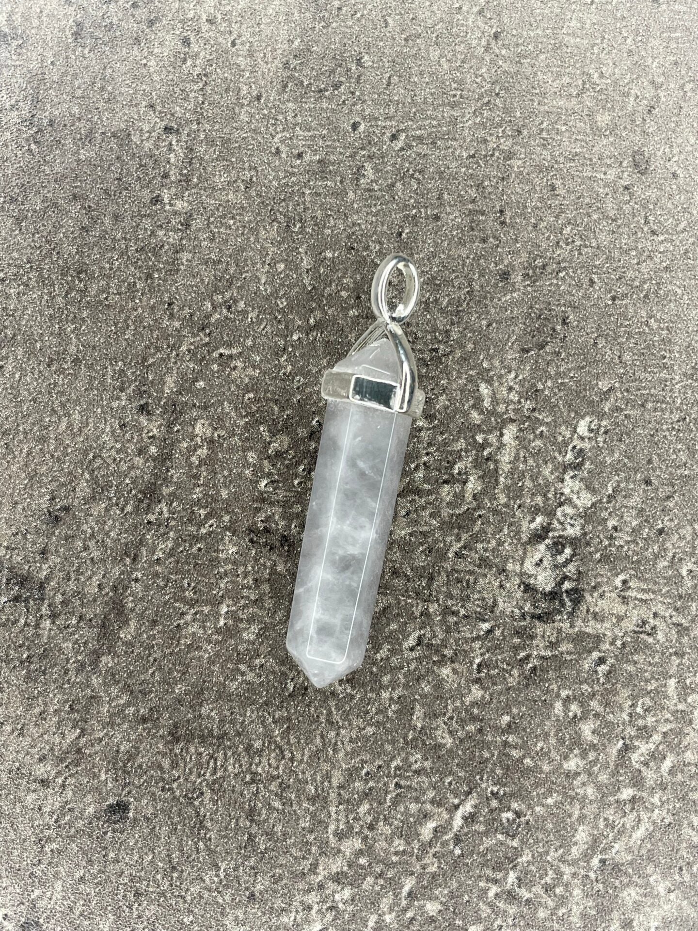 Purpose pendant - Lunar rose quartz