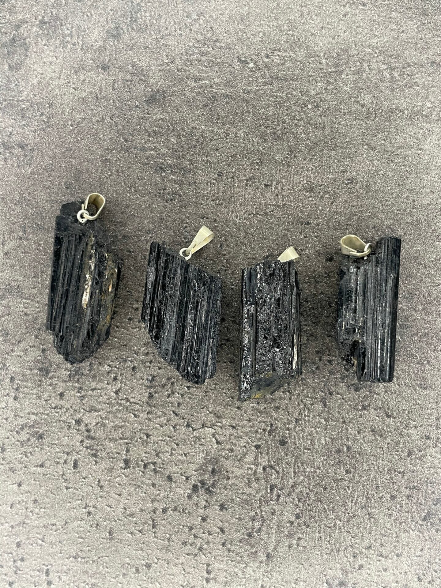 Black tourmaline - Rough necklace pendant