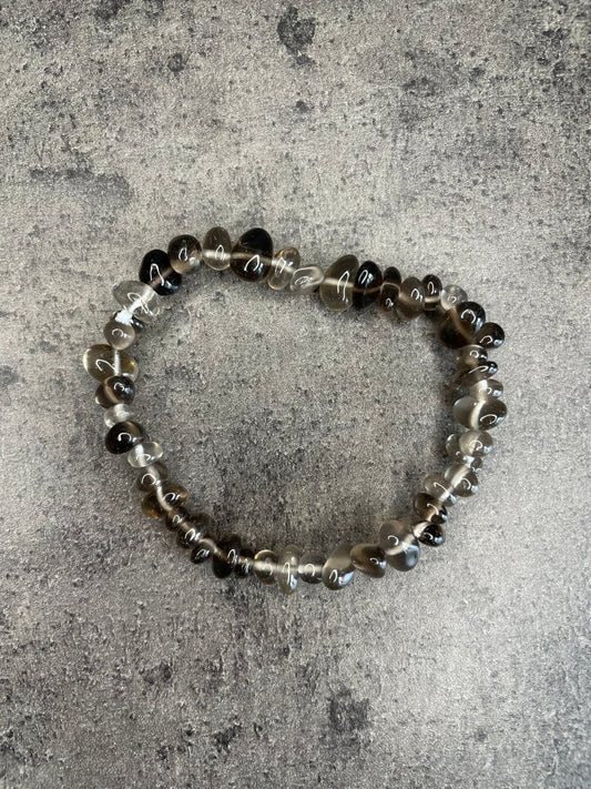 Smoky quartz - Crystal chip bracelet