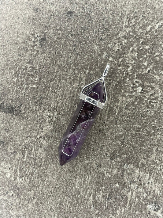 Peace pendant - Amethyst (sterling silver)