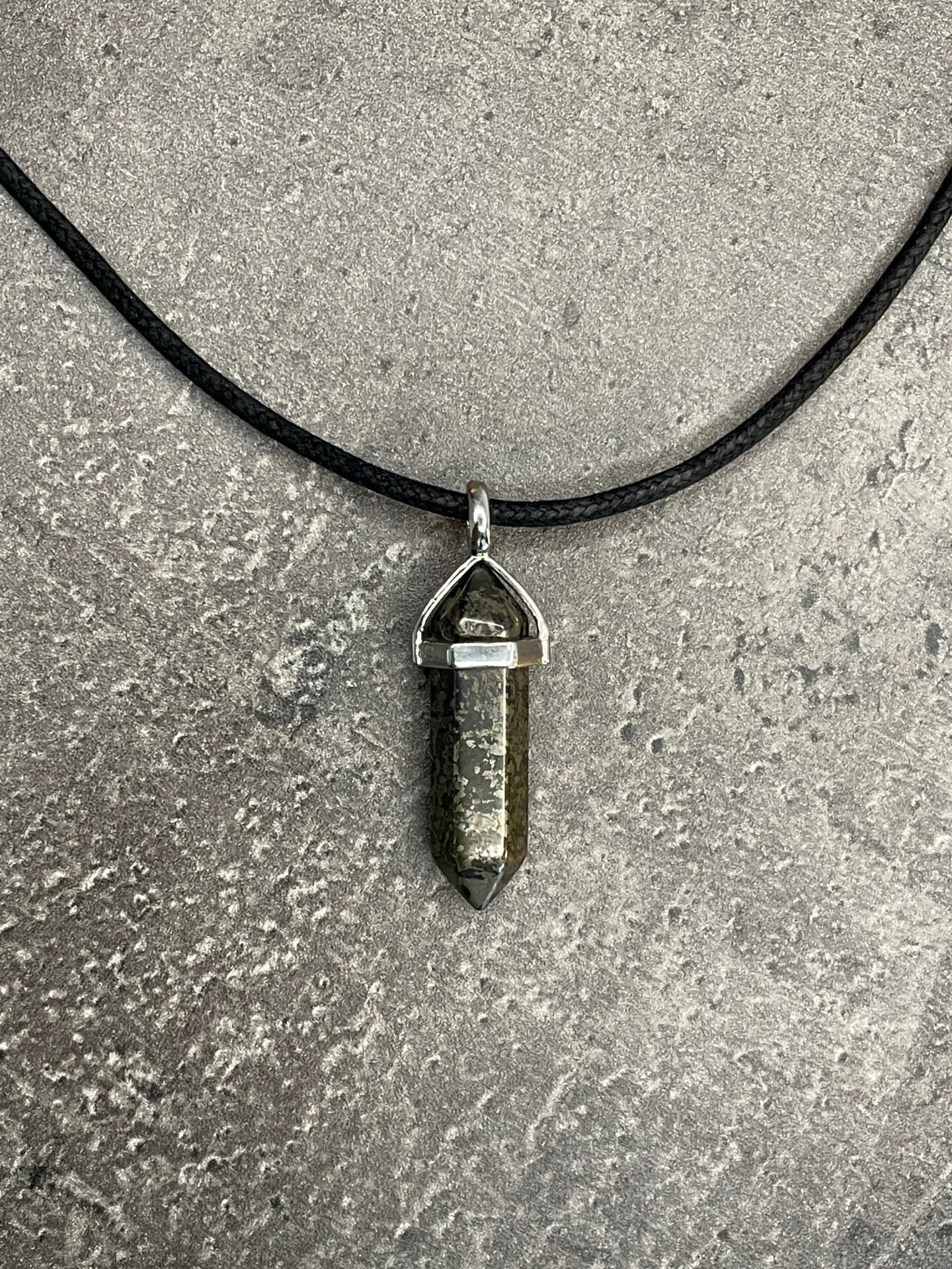 Abundance and wealth pendant - Pyrite