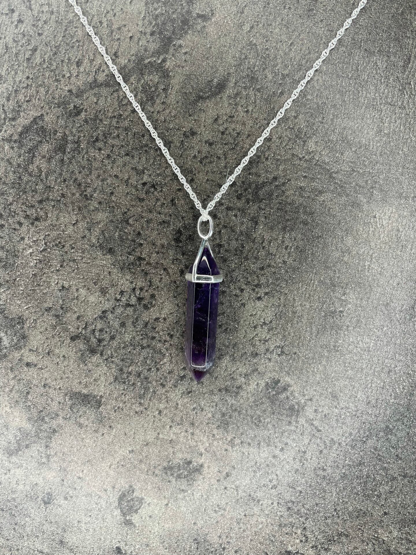 Peace pendant - Amethyst (sterling silver)