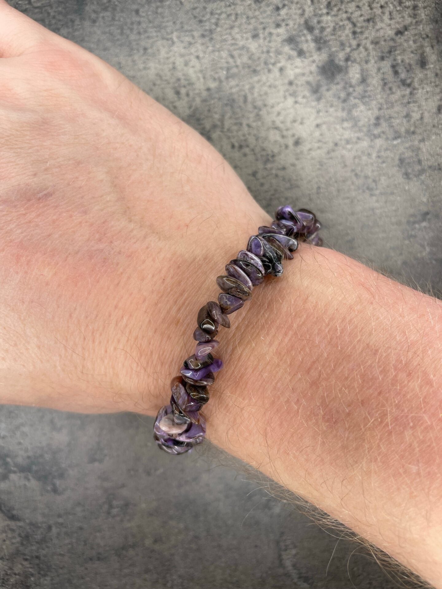 Charoite - Crystal chip bracelet