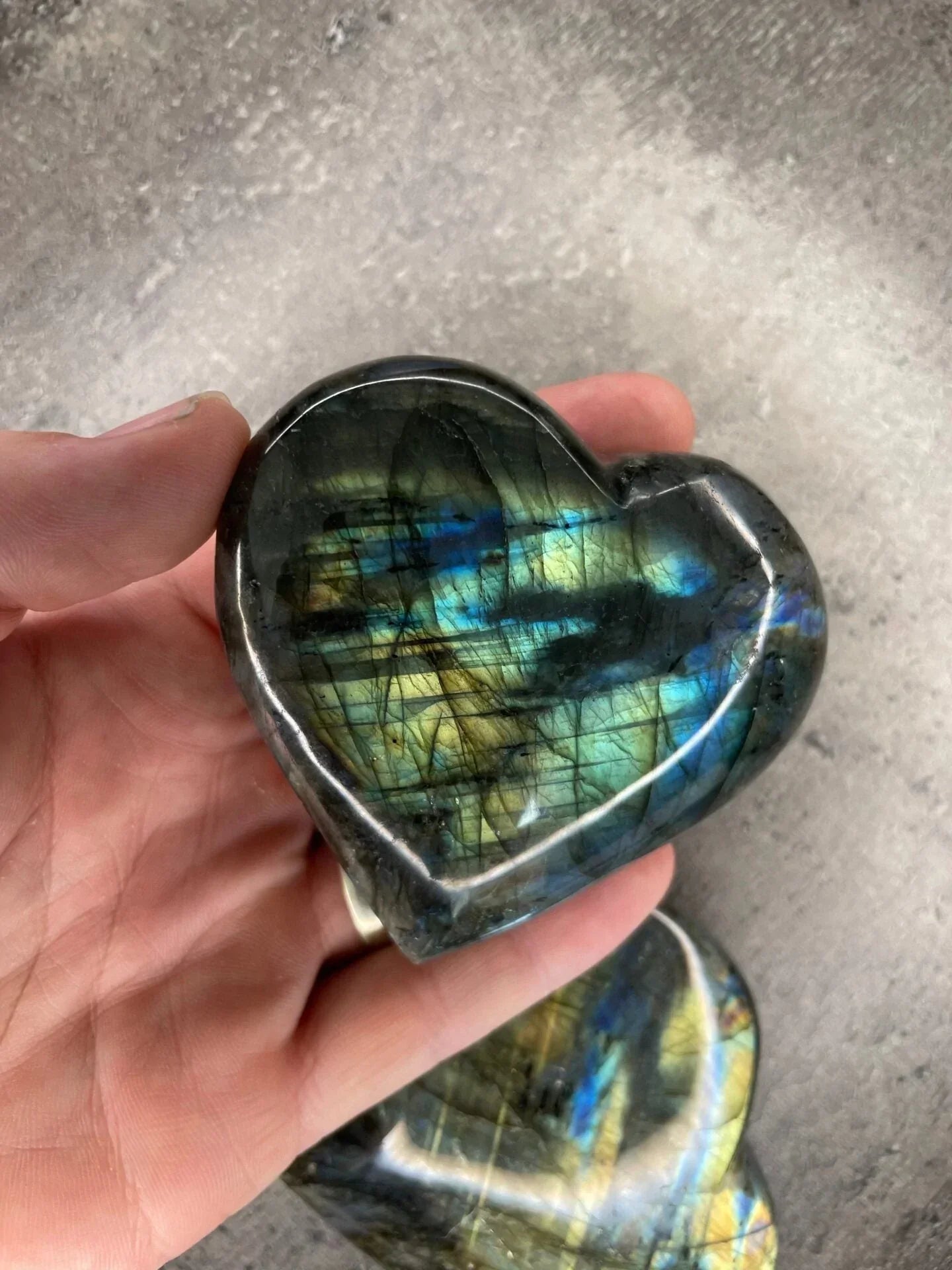 Labradorite - XL Heart