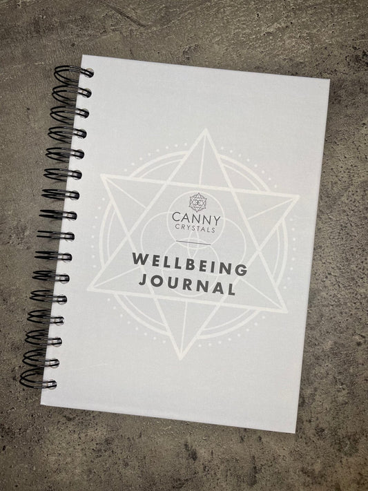 Wellbeing journal - Hardback, A5 (+ FREE CRYSTAL!)