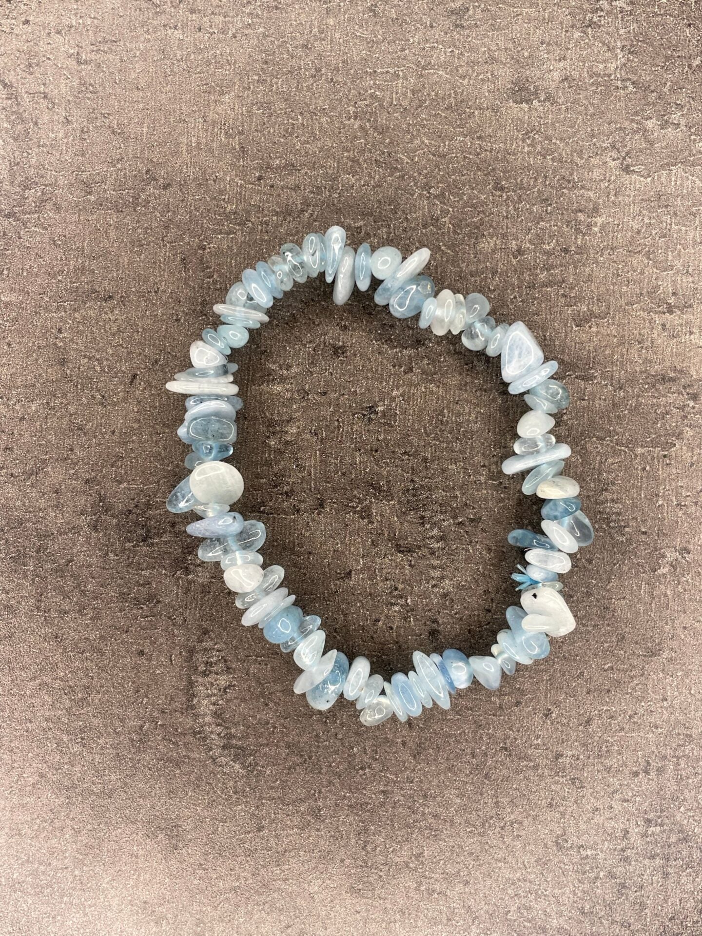 Aquamarine - Crystal chip bracelet