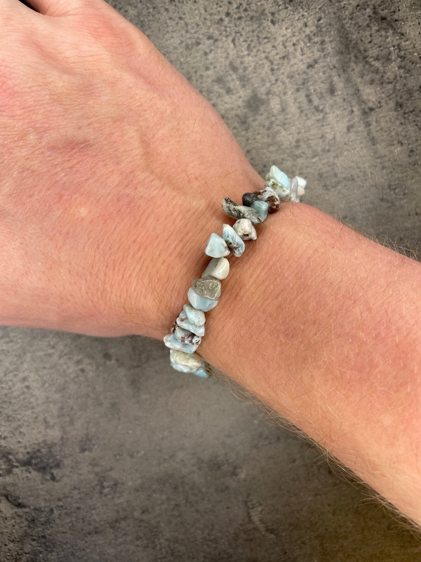Larimar - Crystal chip bracelet