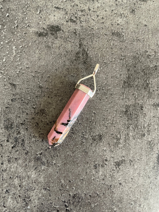 Relationships pendant - Rhodonite (sterling silver)