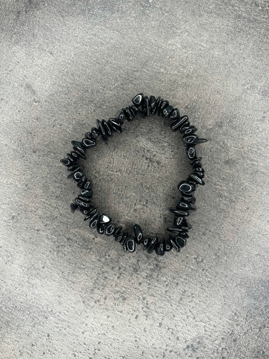 Black tourmaline - Crystal chip bracelet