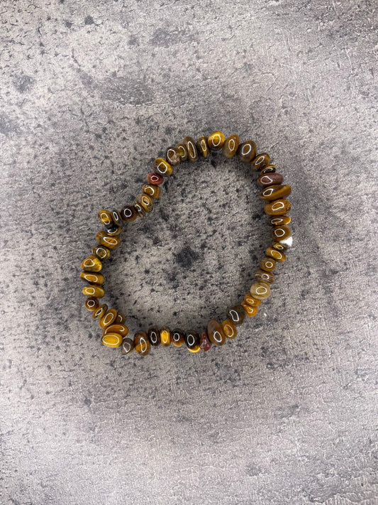 Tigers eye - Crystal chip bracelet