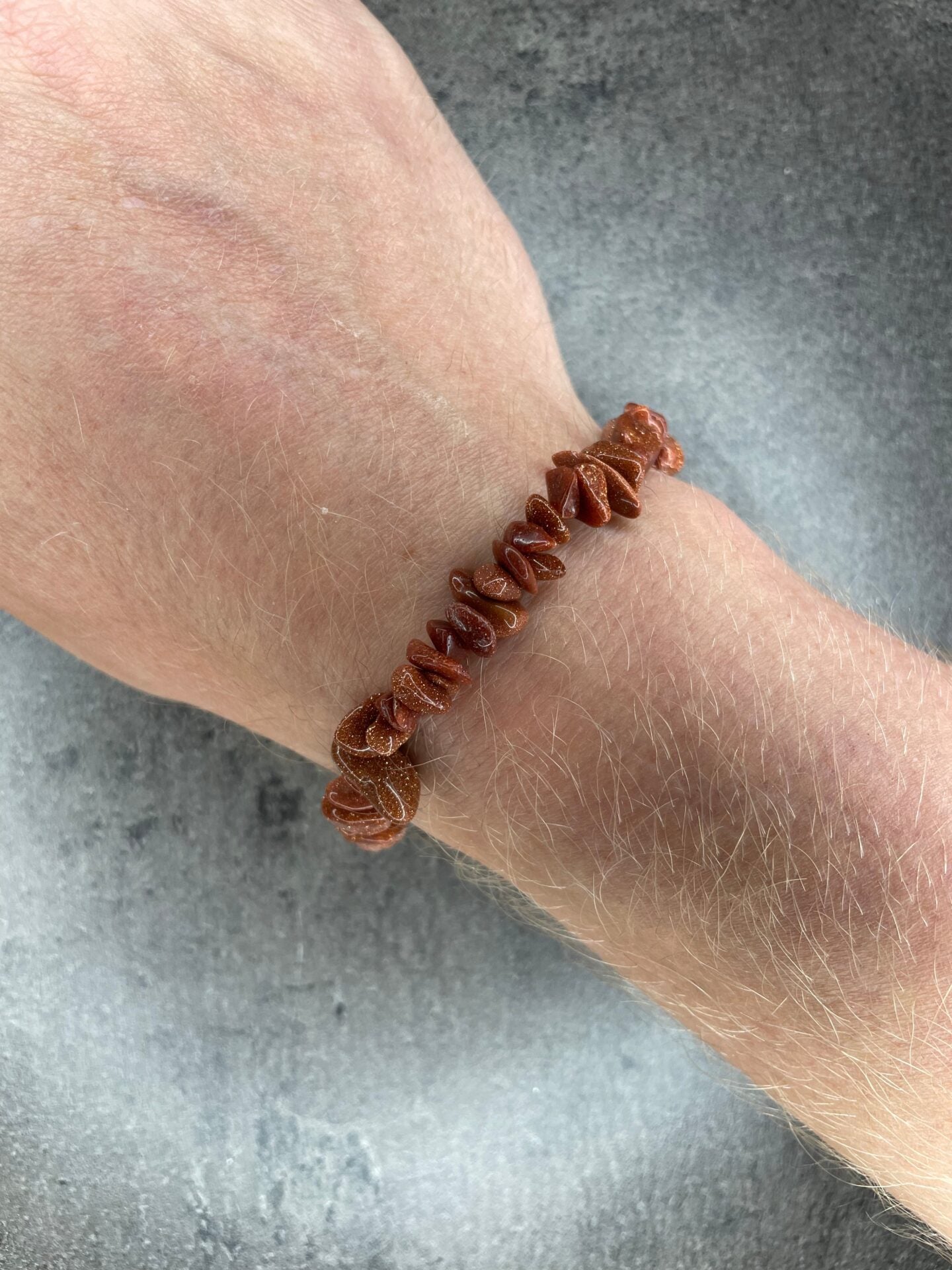 Goldstone - Crystal chip bracelet