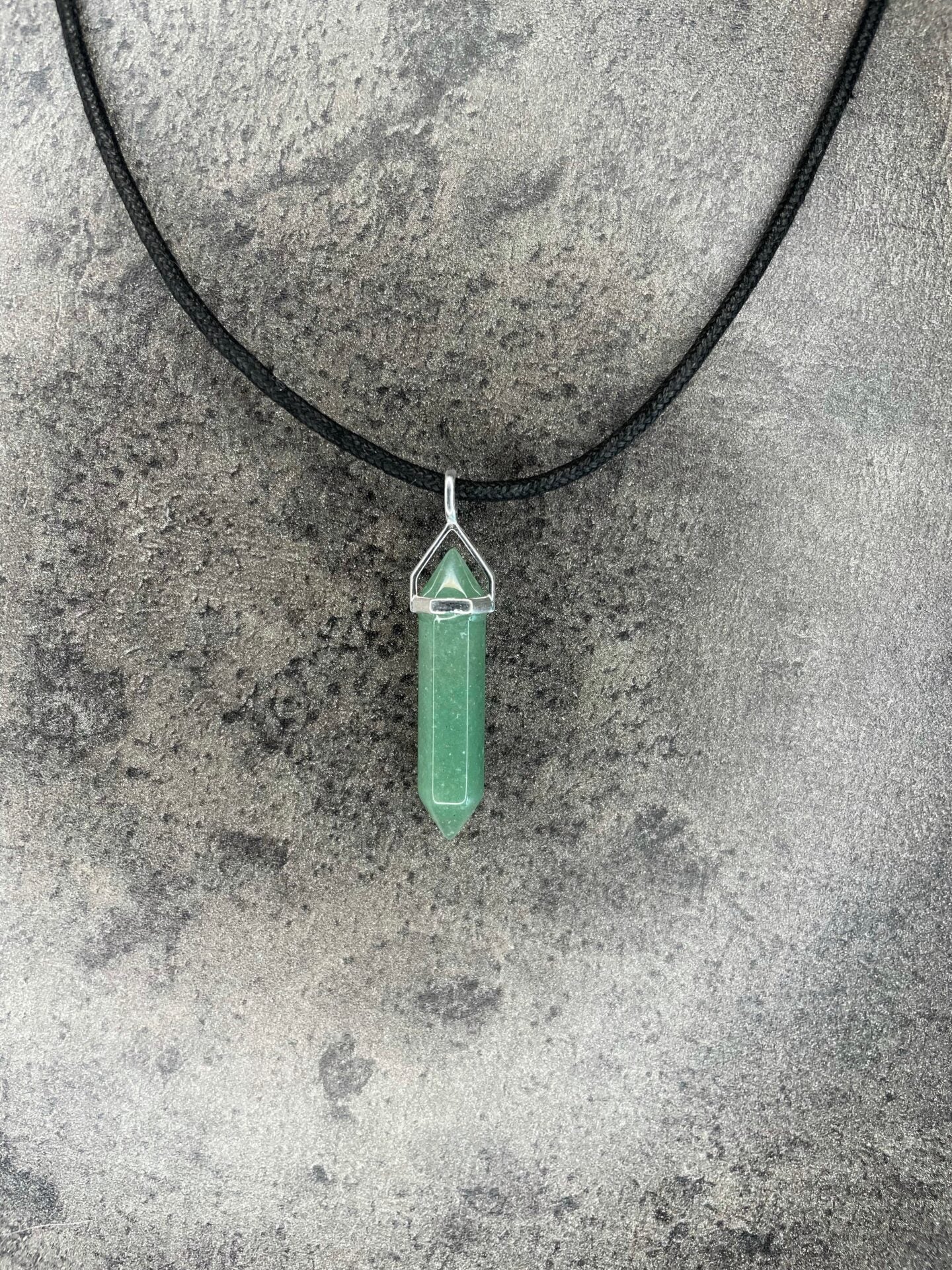 Luck pendant - Green aventurine (sterling silver)