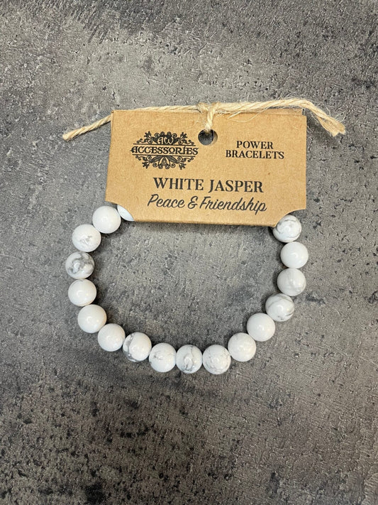 Howlite - Peace and friendship - Power bead bracelet