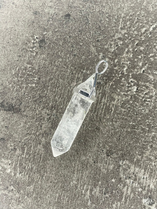 Positivity pendant - Clear quartz (sterling silver)