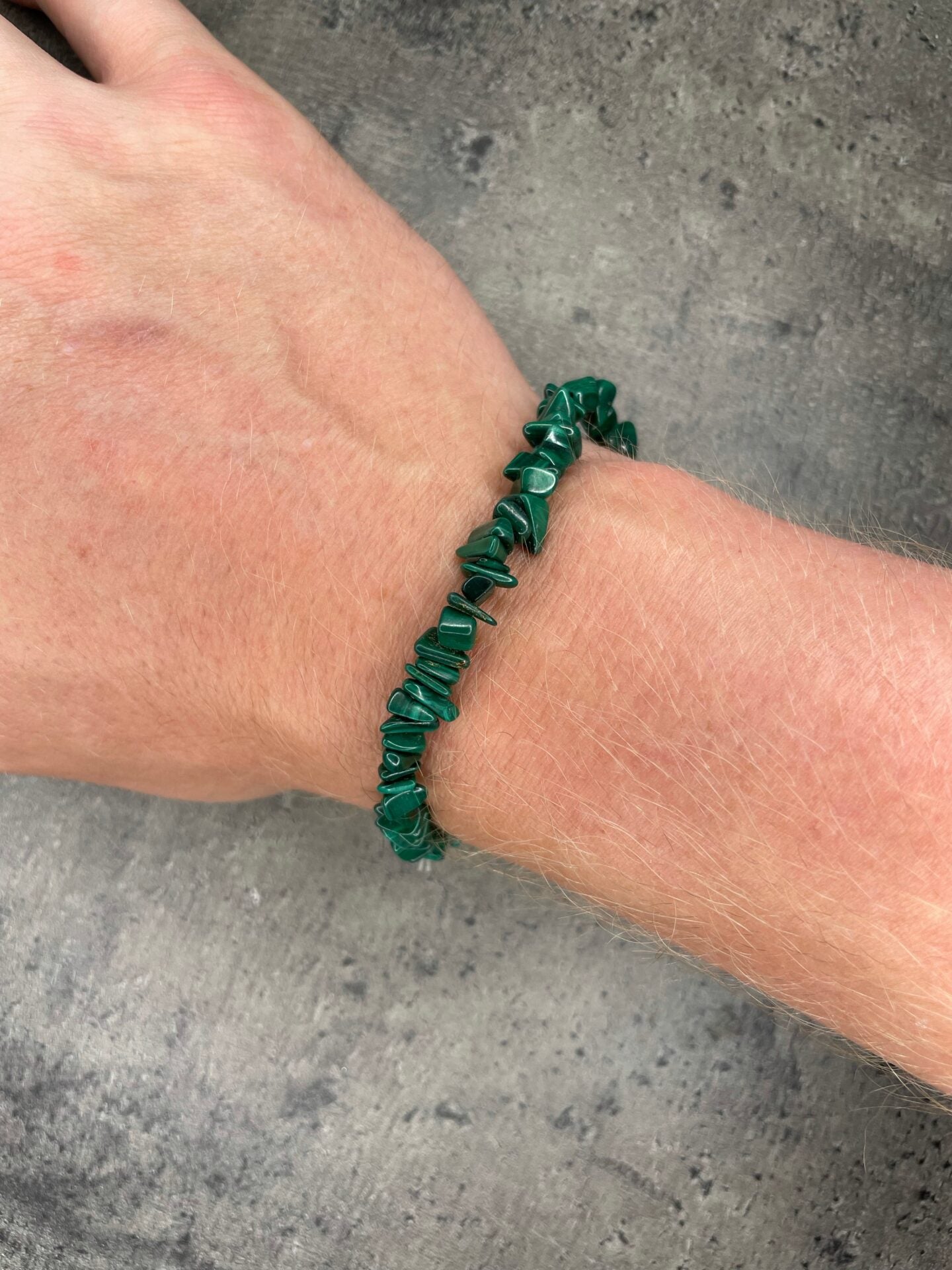 Malachite - Crystal chip bracelet