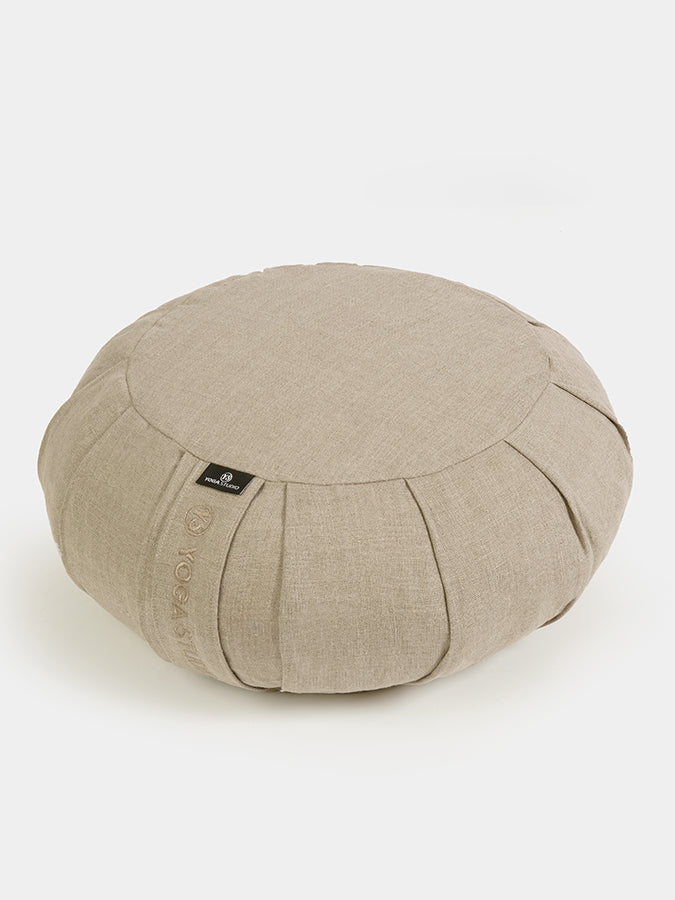 Yoga Studio Organic Buckwheat Round Linen Meditation Zafu Cushion